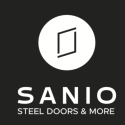 Sanio steel doors logo black